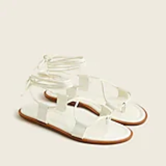FREE SHIPPING | J. Crew | Sorrento lace-up sandals - size 12 - Ivory - NWT